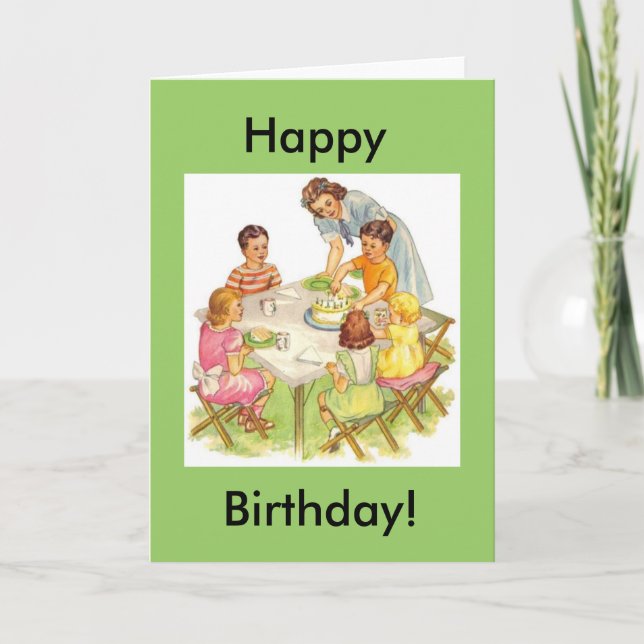 Carte Pique-nique de joyeux anniversaire, heureux, (Devant)