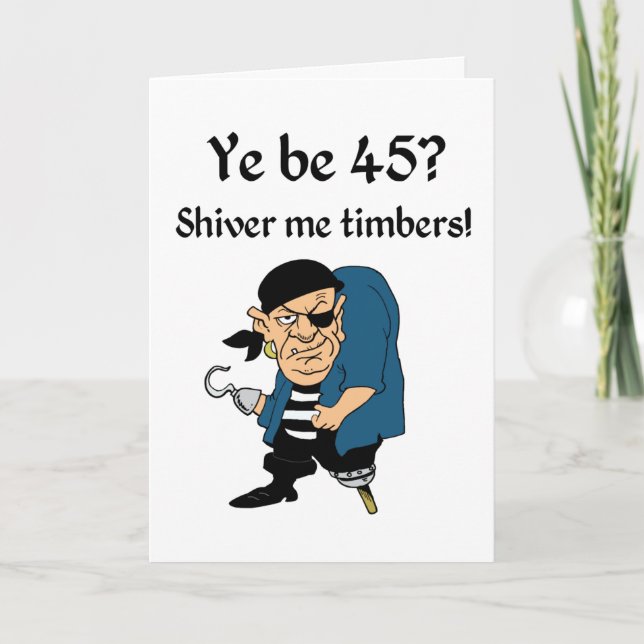 Carte Pirate 45e anniversaire (Devant)