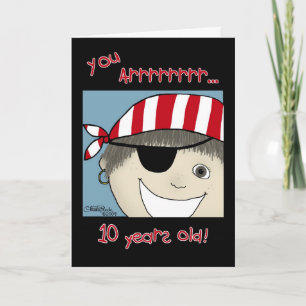 Carte Pirate Boy dix ans