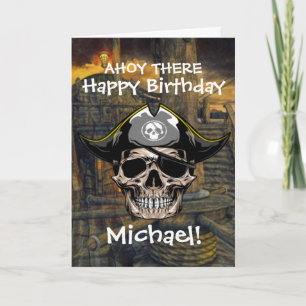 Carte Pirate Crânien Anniversaire d'Aventures