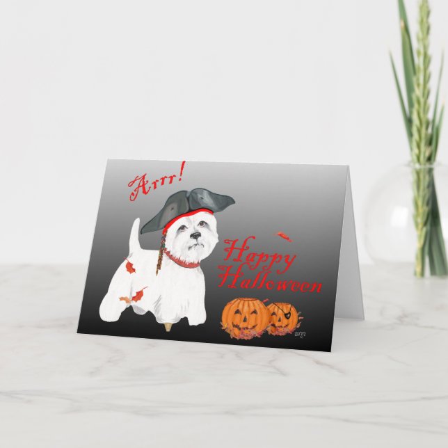 Carte Pirate de Terrier blanc de West Highland (Devant)