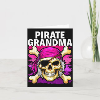 Carte Pirate grandma captain funny pirate