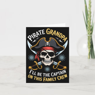Carte Pirate grandpa skeleton freeboater boat captain