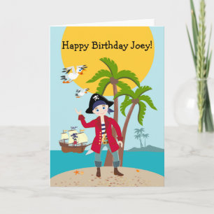 Carte Pirate kid birthday