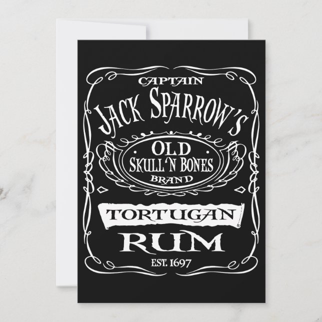 Carte Pirates Du Bruant Du Rum Tortugan Des Caraïbes (Devant)