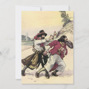 Carte Pirates Vintage, Duel jusqu'à la mort sur la plage