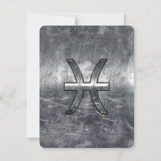 Carte Pisces Zodiac Connexion Gruning acier style print (Devant)