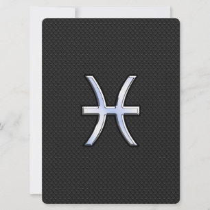 Carte Pisces Zodiac signe sur Black Snake Décor de peau