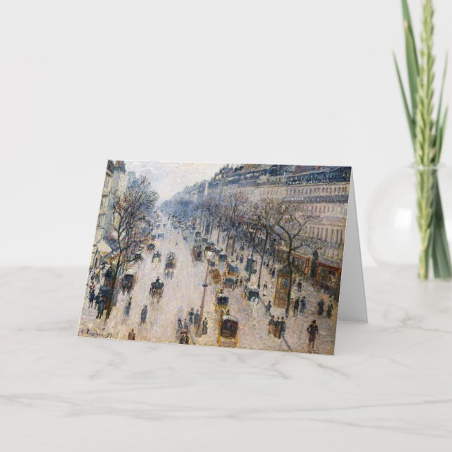 Carte Pissarro - Boulevard Montmartre, Matin d'hiver (Devant)