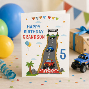 Carte Piste de Monster Truck Joyeux Anniversaire Petit-F