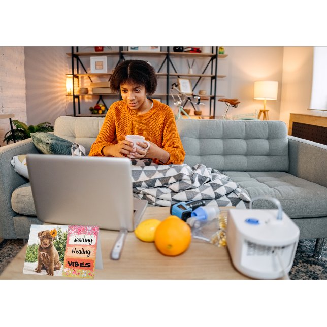 Carte Pit Bull Puppy Envoyer Des Vibes De Guérison S'Amé (Créateur téléchargé)