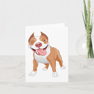 Carte Pit Bull Sourire Heureux