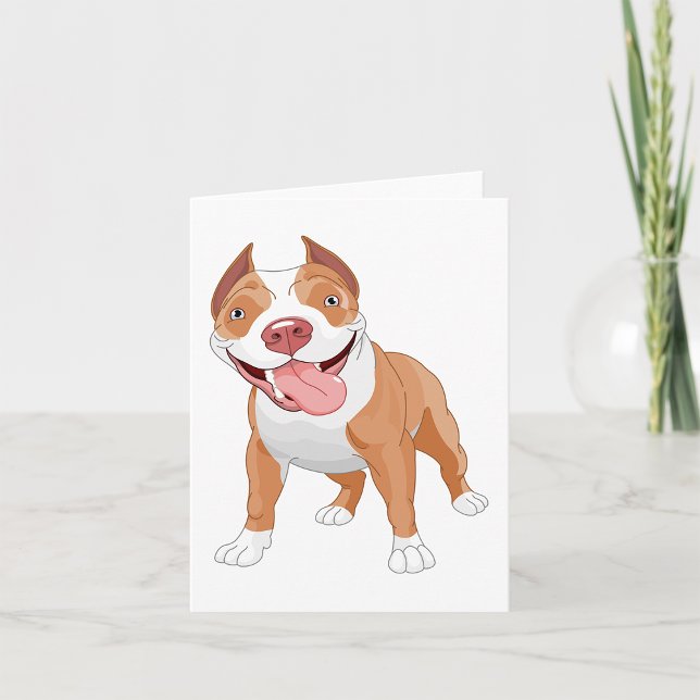 Carte Pit Bull Sourire Heureux (Créateur téléchargé)