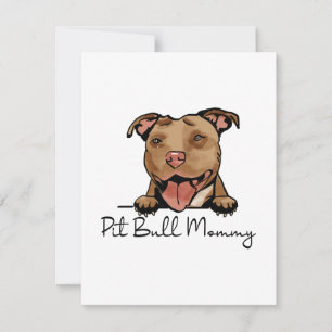 Carte Pit Bull Terrier maman