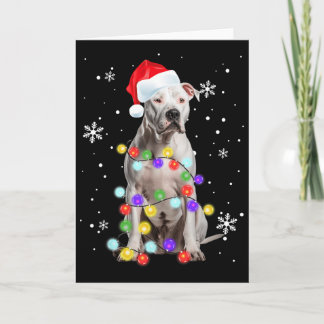 Carte Pitbull Dog Merry Dogmas Santa Pitbull Christmas T