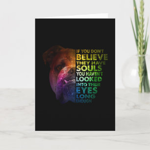 Carte Pitbull regarda Dans Leurs Yeux Assez Longs Chiens