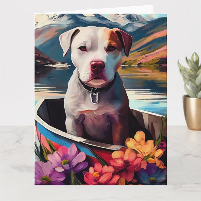 Carte Pitbull sur une pagaie : une aventure Pittoresque (Petite plante)