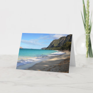 Carte pittoresque de plage d'Hawaï