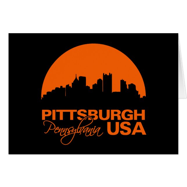 Carte PITTSBURGH - personnaliser (Devant horizontal)