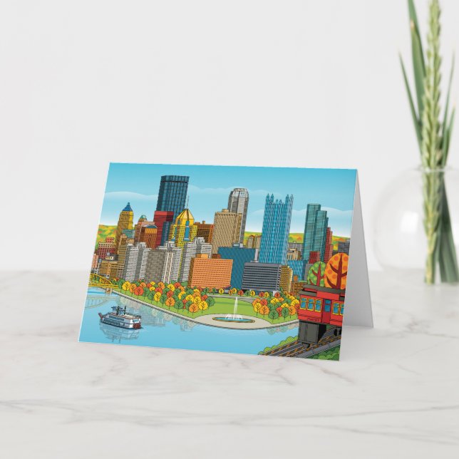 Carte Pittsburgh Skyline (Devant)