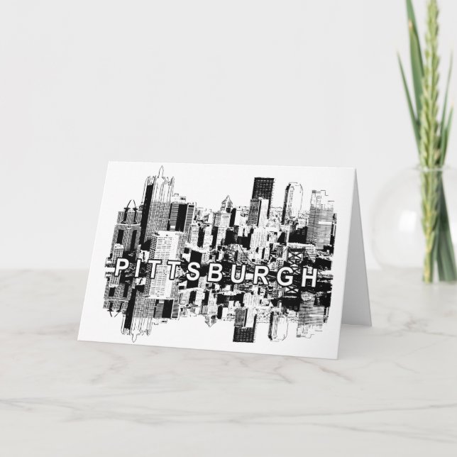 Carte Pittsburgh, skyline de Pennsylvanie (Devant)