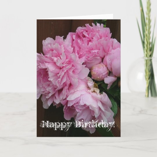 Carte Pivoine De Joyeux Anniversaire Zazzle Ca