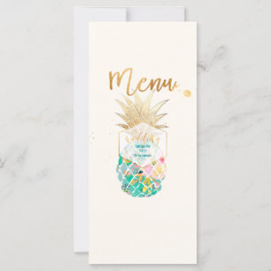 Carte PixDezines Aloha Ananas Faux Or