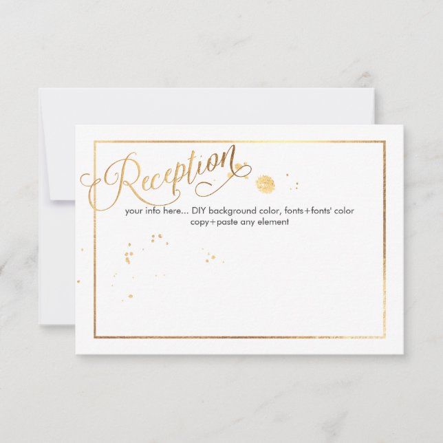 Carte PixDezines Dazzled/Faux Gold Détails/Réception (Devant)