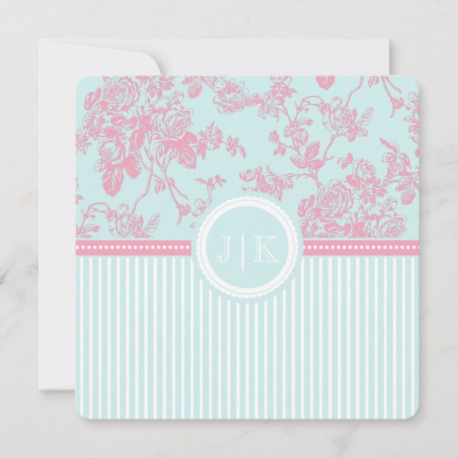 Carte PixDezines rose+bleu/toile/rose/do-it-yourself cou (Devant)