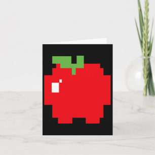 Carte Pixel Apple Rétro Arcade Jeu Vidéo Halloween 80s 