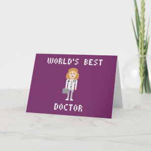 Carte Pixel Art Femme Doctor Greeting Card