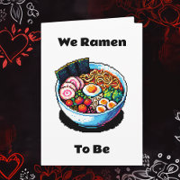 Pixel Art Ramen nouilles Pun Drôle Saint Valentin