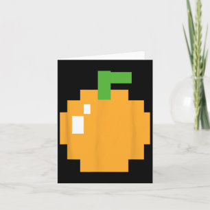 Carte Pixel Orange Rétro Arcade Jeu Vidéo Halloween des 