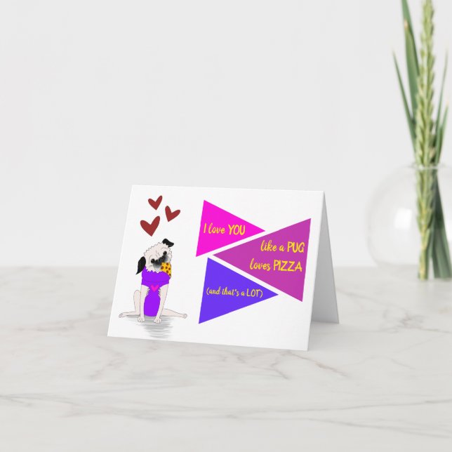 Carte Pizza Carlin : I Love You Folt Greeting Card (Devant)