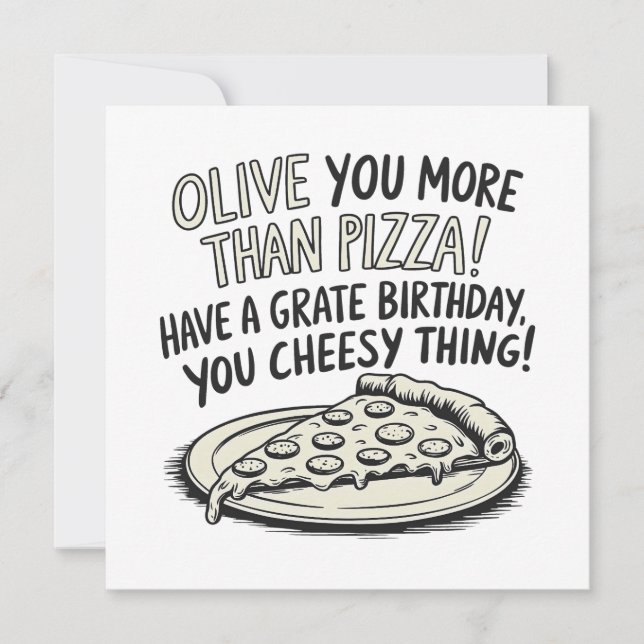 Carte Pizza Joyeux anniversaire (Devant)