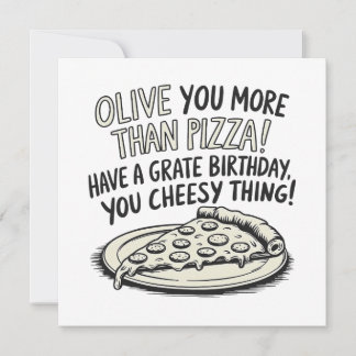 Carte Pizza Joyeux anniversaire