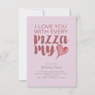 Carte Pizza My Heart Anniversaire