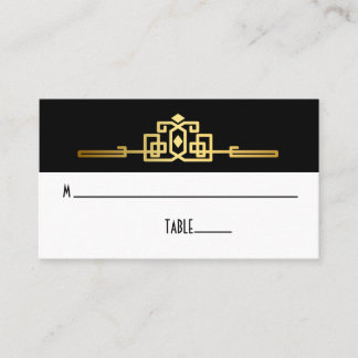Carte Place Art déco Golden Romance