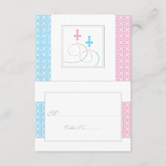 Carte Place de la table de baptême Twins| Vous ave
