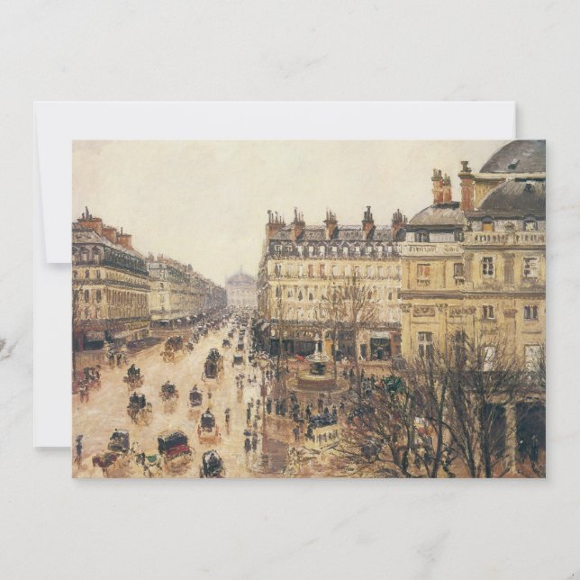 Carte Place du Théâtre Français, Paris Pluie par Pissarr (Devant)