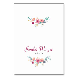 Carte Place Floral Mariage