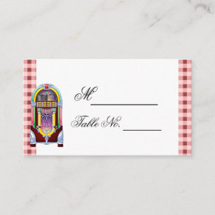 Carte Place Mariage de juke-box Vintage des années