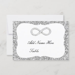 Carte Place Parties scintillant Diamond Infinity T