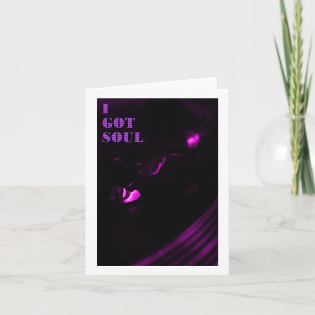Carte Places violettes J'Ai L'Autocollant Soul Text (Devant)