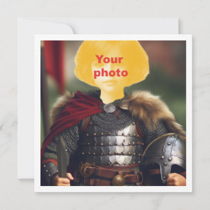 Carte Placez mon visage dans la photo, viking guerrier