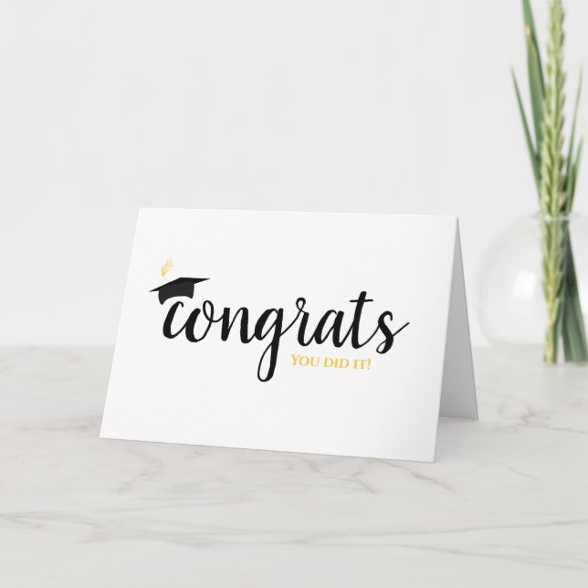 Carte Plafond d'obtention de diplôme pour Félicats (Devant)