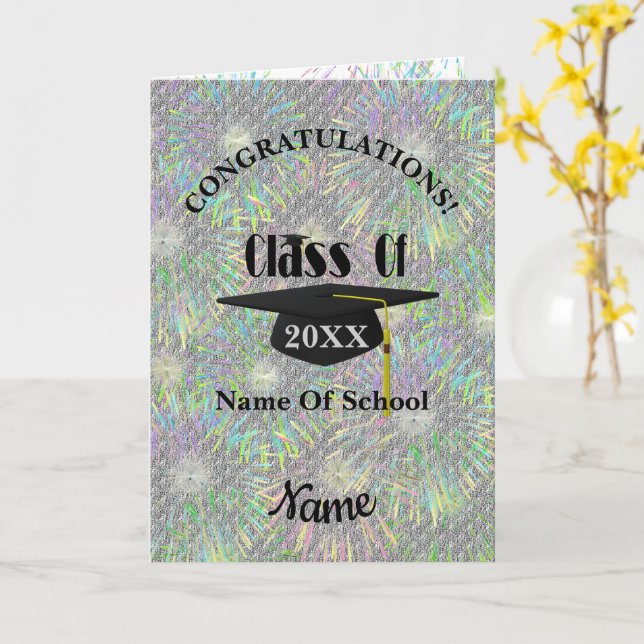 Carte Plafond d'obtention du diplôme de félicitations (Fleur jaune)