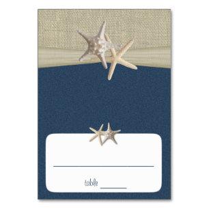Carte Plage Amore' Blue Seating Card