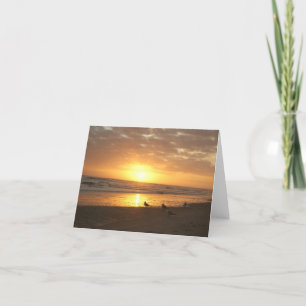 Carte Plage atlantique, OR, coucher du soleil