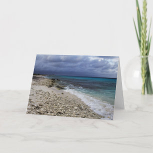 Carte Plage..Carte de voeux Bonaire Caraïbes